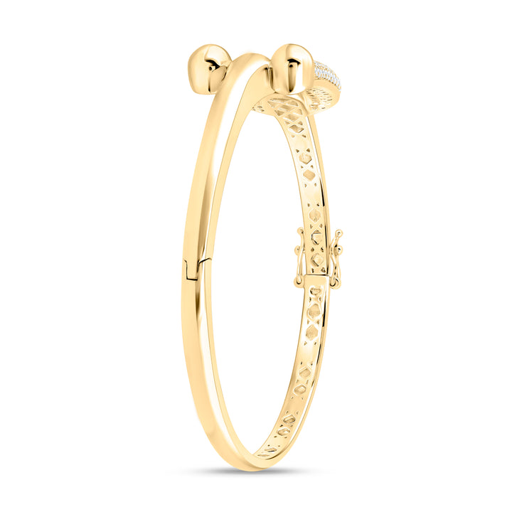 14kt Gold Diamond Bangle 2 ctw - view 2