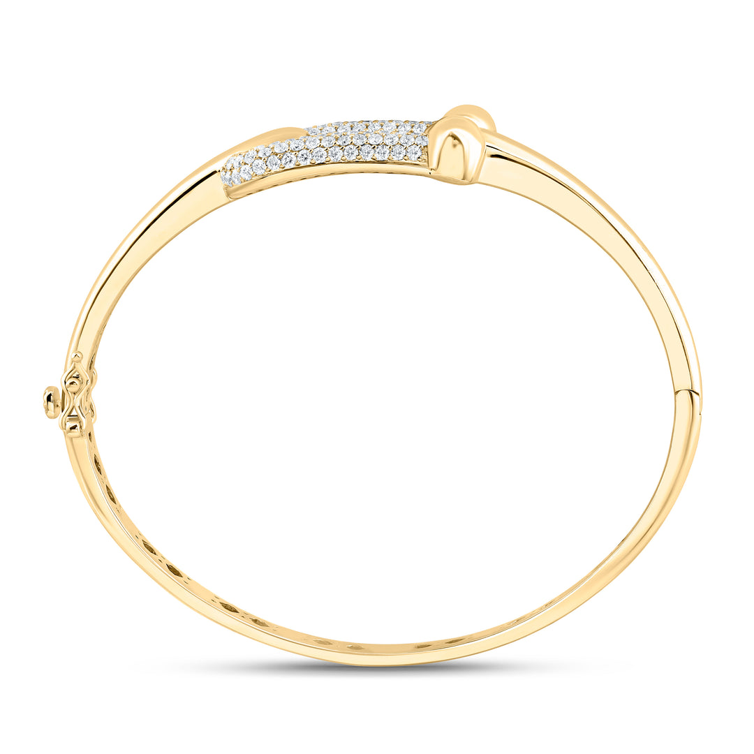 14kt Gold Diamond Bangle 2 ctw - view 3