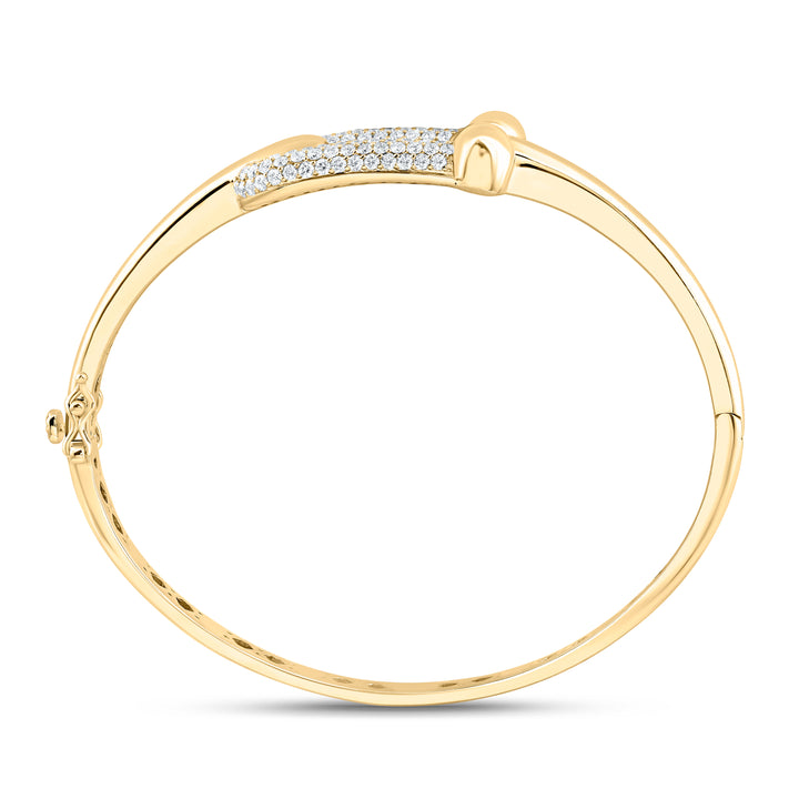 14kt Gold Diamond Bangle 2 ctw - view 3