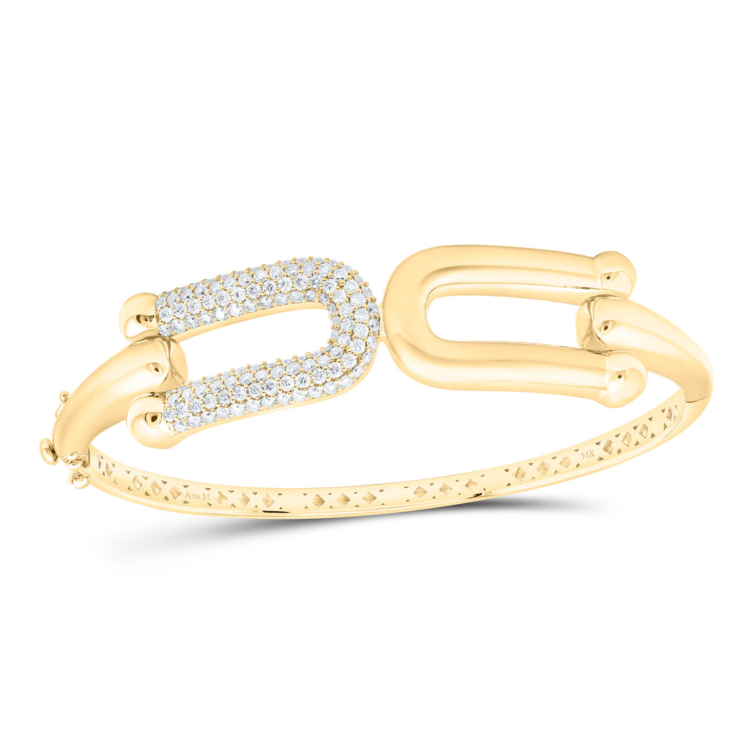 14kt Gold Diamond Bangle 1-7/8 ctw