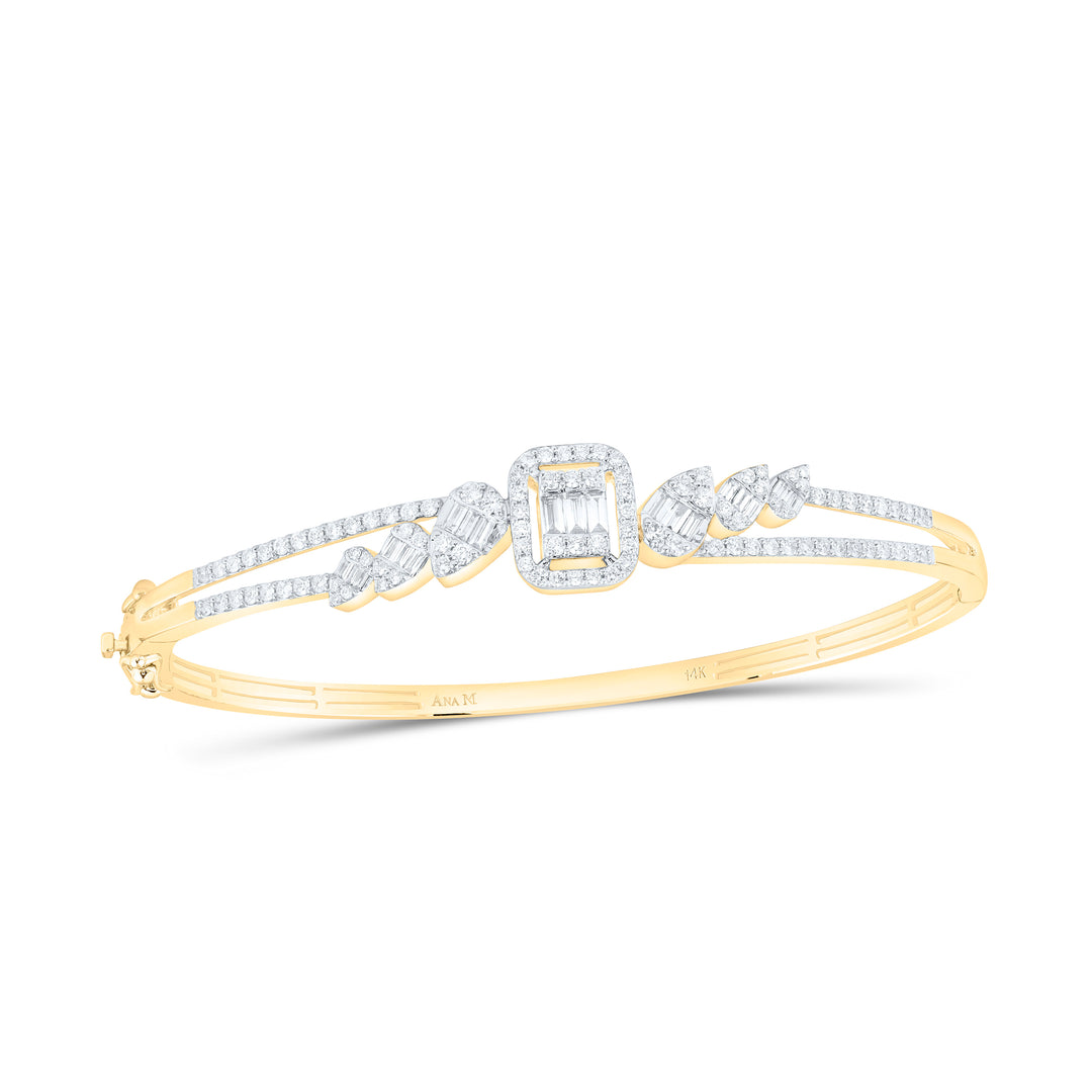14kt Gold Diamond Bangle 1-1/2 ctw