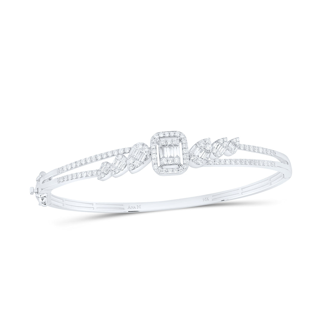 14kt Gold Diamond Bangle 1-1/2 ctw