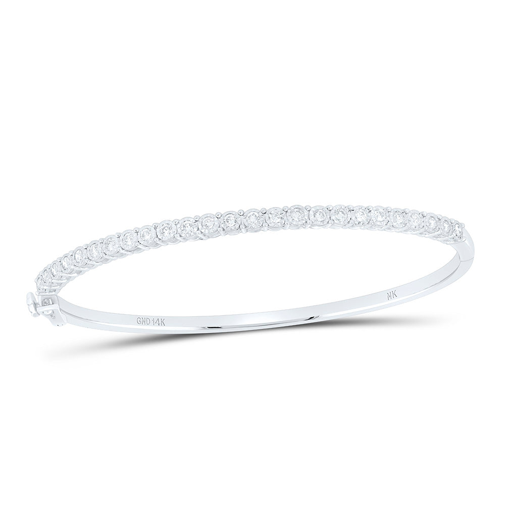 14kt Gold Diamond Tennis Bangle 5/8 ctw