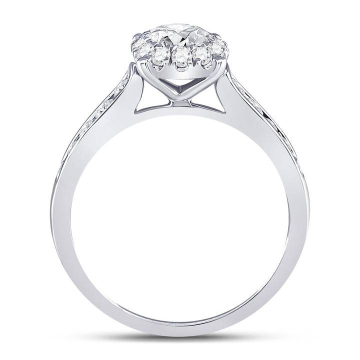 14kt White Gold Round Diamond Solitaire Bridal Wedding Engagement Ring 1 Cttw