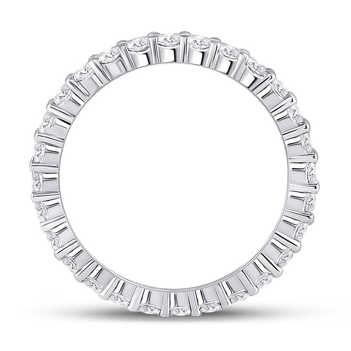 14kt White Gold Womens Round Diamond Eternity Wedding Band 1 Cttw