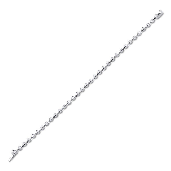 14kt White Gold Womens Round Diamond Tennis Bracelet 1-3/4 Cttw